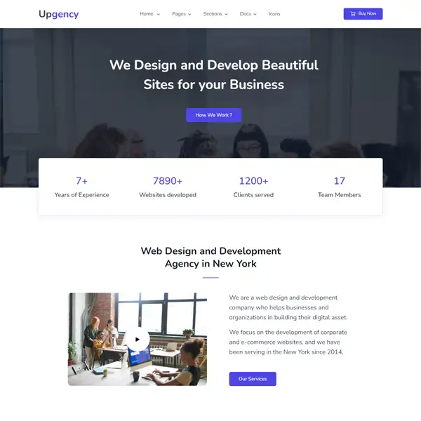 Bootstrap template web design agency