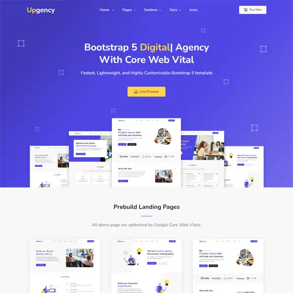 Bootstrap Web Template agency
