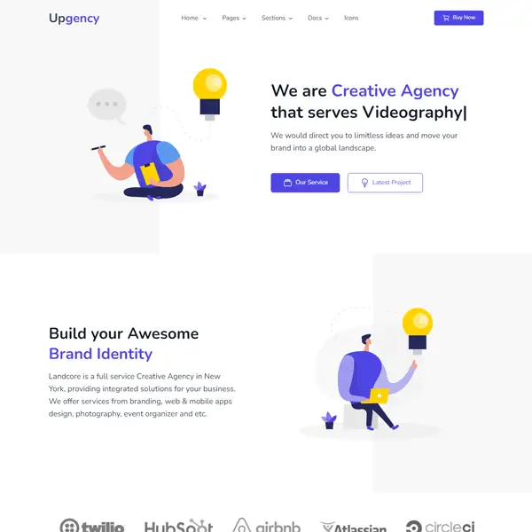 Bootstrap Template Creative Agency