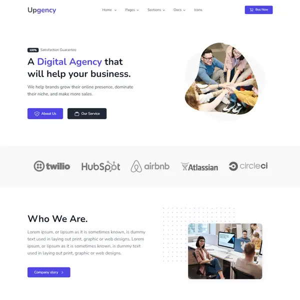 Bootstrap Template Digital Agency