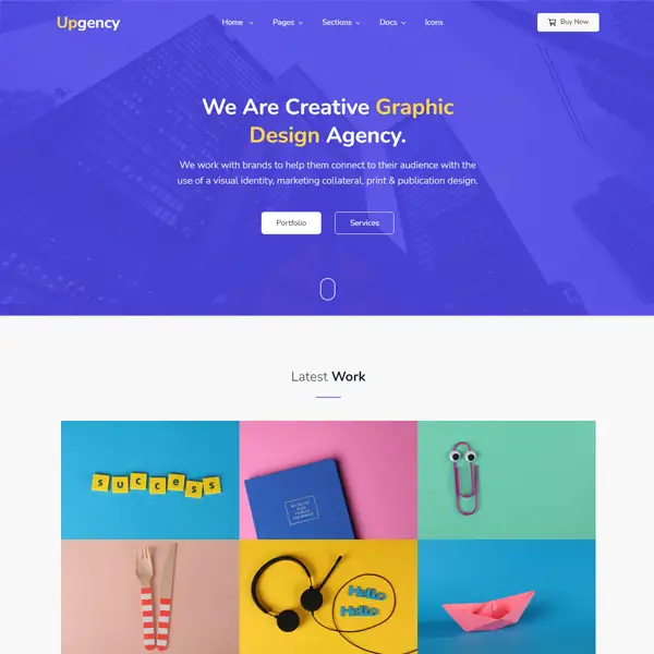 Bootstrap template graphic agency